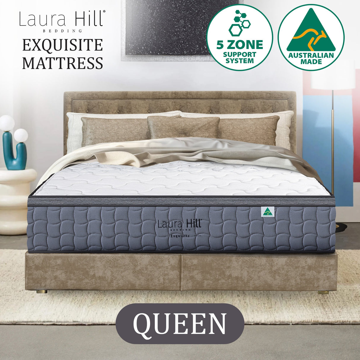 Queen Size 30cm Tencel Latex Soft Pocket Spring Mattress