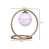 Sarantino Gold Metal Table Lamp - Front View