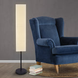Sarantino Metal Floor Lamp with White Paper Wrinkle Shade Light Stand - Front View