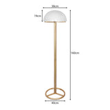 Sarantino Metal Floor Lamp with White Acrylic Shade by Sarantino - Front View