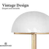 Sarantino Metal Floor Lamp with White Acrylic Shade by Sarantino - 45-Degree Angle