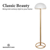 Sarantino Metal Floor Lamp with White Acrylic Shade by Sarantino - Rear View