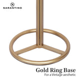 Sarantino Metal Floor Lamp with White Acrylic Shade by Sarantino - Low Angle