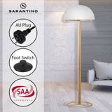 Sarantino Metal Floor Lamp with White Acrylic Shade by Sarantino - Extra Image