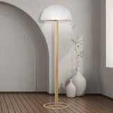 Sarantino Metal Floor Lamp with White Acrylic Shade by Sarantino - Extra Image