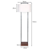 Sarantino Wood Floor Lamp in Cherry Finish - Front View