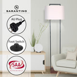 Sarantino Wood Floor Lamp in Cherry Finish - Extra Image