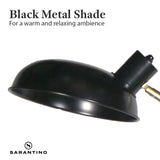 Sarantino Adjustable Two Light Lamp Black and Gold Finish - Extra Image