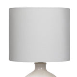 Sarantino Ceramic Table Lamp In Cream - Side View