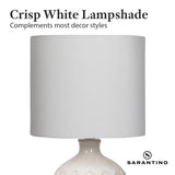 Sarantino Ceramic Table Lamp In Cream - Rear View