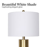 Sarantino Metal and Marble Table Lamp in Black - Rear View