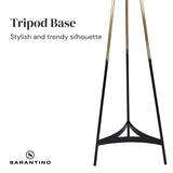 Sarantino Metal Tripod Electric Floor Lamp Gradient Finish - Front View
