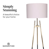 Sarantino Metal Tripod Electric Floor Lamp Gradient Finish - 45-Degree Angle