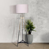 Sarantino Metal Tripod Electric Floor Lamp Gradient Finish - Close-Up Angle