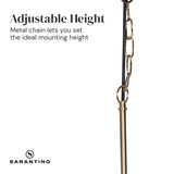 Sarantino Black and Gold Pendant Light - Top-Down View