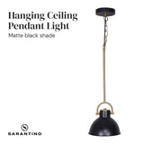 Sarantino Black and Gold Pendant Light - Extra Image