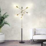 Sarantino 6-Light Metal Sputnik Floor Lamp - Side View