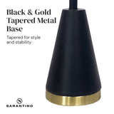 Sarantino Metal Table Lamp in Black and Gold - Extra Image