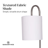 Sarantino Metal Floor Lamp with Glass Shelves - Rear View