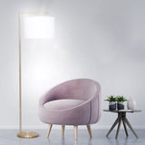 Sarantino 90-Degree Modern Arc Floor Lamp - Front View