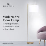 Sarantino 90-Degree Modern Arc Floor Lamp - Side View