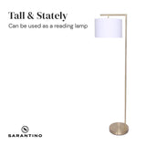 Sarantino 90-Degree Modern Arc Floor Lamp - Top-Down View