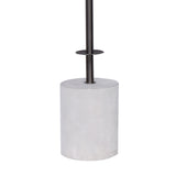 Sarantino Concrete & Metal Table Lamp with Ghost-White Linen Drum Shade - Extra Image