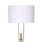 Sarantino Brushed Gold Height-Adjustable Metal Floor Lamp - Side View