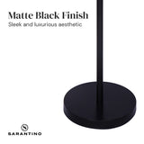 Sarantino Height-Adjustable Metal Floor Lamp Matte Black - Close-Up Angle