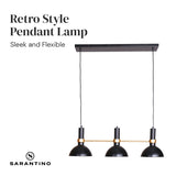 Sarantino 3-Light Hanging Pendant Lamp - Top-Down View