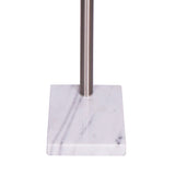 Sarantino 3-Light Metal Arc Floor Lamp - Nickel & Marble Finish - Side View