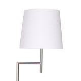 Sarantino Nickel Metal Arc Floor Lamp - Front View