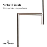 Sarantino Nickel Metal Arc Floor Lamp - 45-Degree Angle