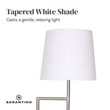 Sarantino Nickel Metal Arc Floor Lamp - Rear View