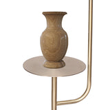 Sarantino Marble & Metal End Table Top Floor Lamp - Front View