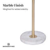 Sarantino Marble & Metal End Table Top Floor Lamp - Rear View