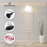 Sarantino Marble & Metal End Table Top Floor Lamp - Low Angle