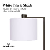 Sarantino Metal Task Lamp with USB Charging Port Bronze Finish - Front View