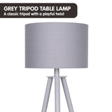 Sarantino Tripod Desk Lamp in Metal & Wood Nordic Minimalist Light - Side View