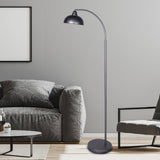 Sarantino Dark Grey Floor Lamp Industrial Chic Adjustable Angle - Rear View