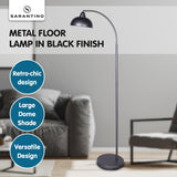 Sarantino Dark Grey Floor Lamp Industrial Chic Adjustable Angle - Close-Up Angle