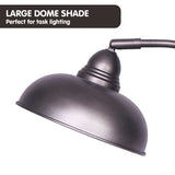 Sarantino Table Lamp Industrial Chic Adjustable Angle - Dark Grey - Top-Down View