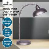 Sarantino Table Lamp Industrial Chic Adjustable Angle - Dark Grey - Close-Up Angle
