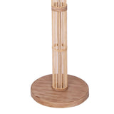 Sarantino Rattan Floor Lamp With Ghost-White Linen Shade - Top-Down View