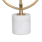 Sarantino Sculptural Orange Glass Table Lamp With White Marble Base - Top-Down View
