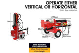 Yukon 60 Ton Diesel Electric Start Engine Hydraulic Log Splitter Wood Firewood - Extra Image