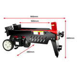 Yukon 7 Ton Electric Log Splitter With Side Protectors Axe Wood Cutter - Side View