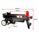 Yukon 7 Ton Electric Log Splitter With Side Protectors Axe Wood Cutter - Front View
