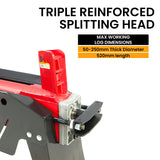 Yukon 7 Ton Electric Log Splitter With Side Protectors Axe Wood Cutter - Side View