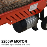 Yukon 8 Ton 2.2kw Heavy-duty Electric Hydraulic Log Splitter - Close-Up Angle